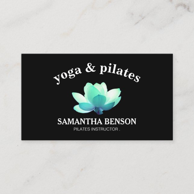 Carte De Visite Enseignant Pilates Yoga Lotus (Devant)