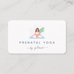 Carte De Visite Enseignante de yoga femme enceinte Minimaliste Boh