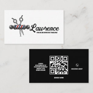 Carte De Visite Enseigne de logo de salon de coiffure professionne