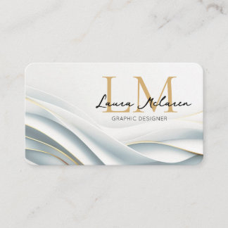 Carte De Visite Enseigne de monogramme Nom Marque professionnelle