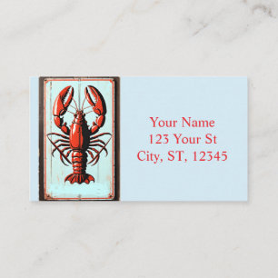 Carte De Visite Enseigne homard vintage Thunder_Cove