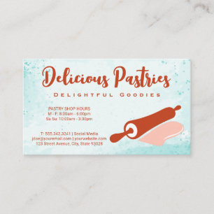 Carte De Visite Enseigne rouleau à pâtisserie Pâtisserie