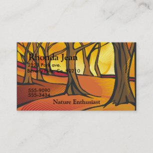 Carte De Visite Ensemble ensoleillé de forêt