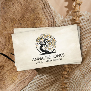 Carte De Visite Enso Zen Circle Sakura Tree - Fleur de cerisier d'