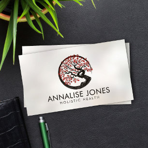 Carte De Visite Enso Zen Circle Sakura Tree - Fleur de cerisier ro