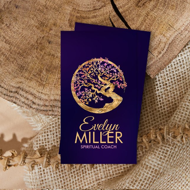 Carte De Visite Enso Zen Circle Sakura Tree - Pastel Blossom (Créateur téléchargé)