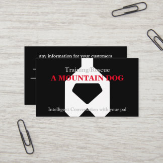 Carte De Visite entraînement de chien de montagne / secourt