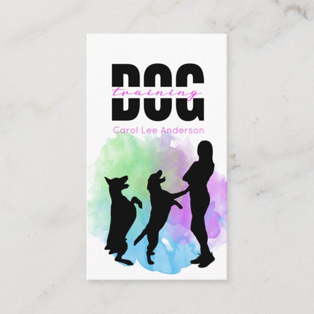 Carte De Visite Entraînement de chien / Entraîneur de chien (Devant)