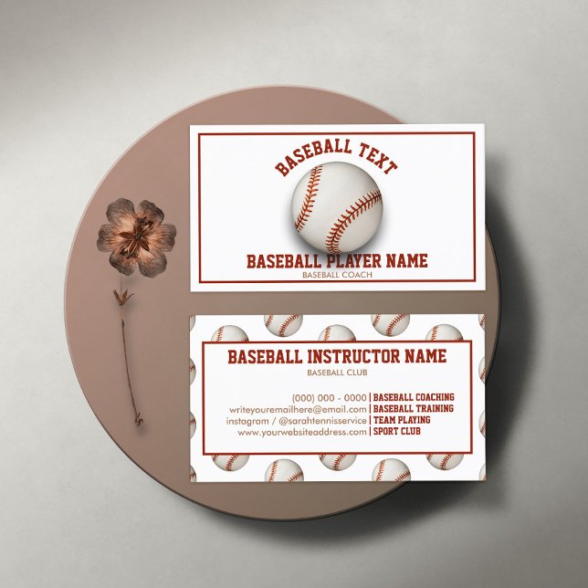 Carte De Visite Entraîneur de baseball (Créateur téléchargé)