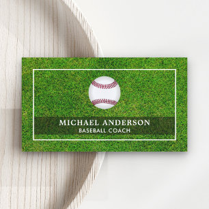 Carte De Visite Entraîneur de baseball professionnel de gazon de s