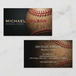Carte De Visite Entraîneur de baseball vintage   Entraîneur de spo