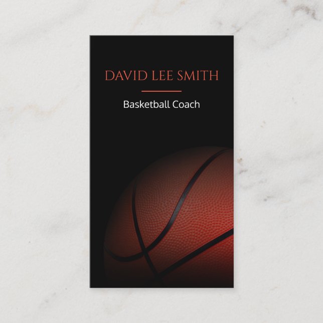 Carte De Visite Entraîneur de basket-ball (Devant)
