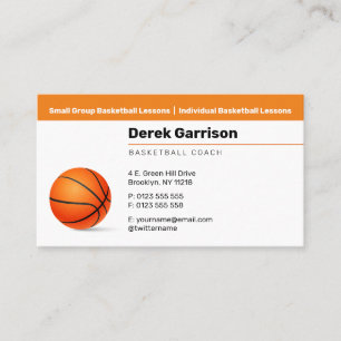 Carte De Visite Entraîneur de basket-ball Formateur sportif