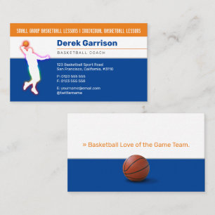 Carte De Visite Entraîneur de basket-ball Formateur sportif