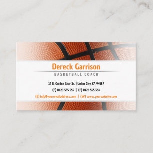 Carte De Visite Entraîneur de basket-ball Sport