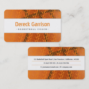 Carte De Visite Entraîneur de basket-ball Sport moderne
