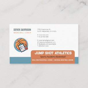 Carte De Visite Entraîneur de basketball   Entraîneur sportif