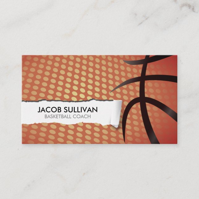 Carte De Visite Entraîneur de Basketball Scout Sports Professionne (Devant)