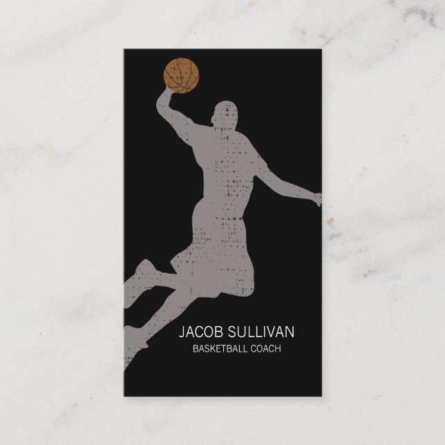 Carte De Visite Entraîneur de Basketball Scout Sports Professionne (Devant)