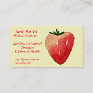 Carte De Visite Entraîneur de bien-être Santé nutritionniste in