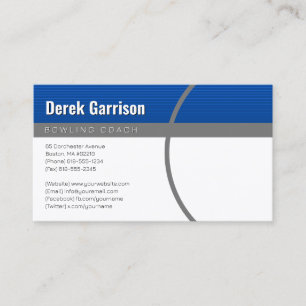 Carte De Visite Entraîneur de Bowling Offre Sport Parfaite