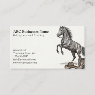Carte De Visite Entraîneur de chevaux professionnel