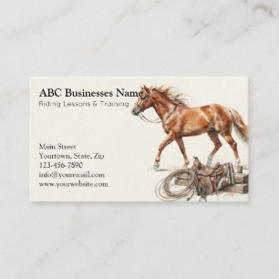 Carte De Visite Entraîneur de chevaux professionnel