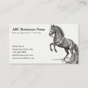 Carte De Visite Entraîneur de chevaux professionnel