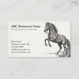 Carte De Visite Entraîneur de chevaux professionnel