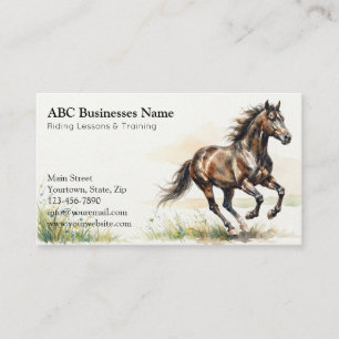 Carte De Visite Entraîneur de chevaux professionnel