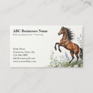 Carte De Visite Entraîneur de chevaux professionnel