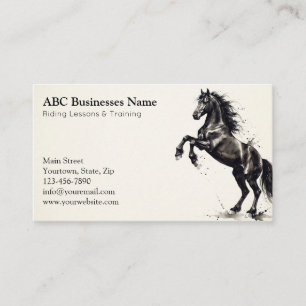 Carte De Visite Entraîneur de chevaux professionnel