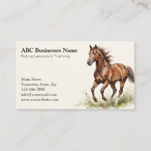 Carte De Visite Entraîneur de chevaux professionnel