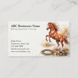 Carte De Visite Entraîneur de chevaux professionnel