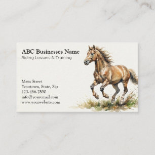 Carte De Visite Entraîneur de chevaux professionnel