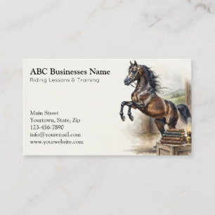 Carte De Visite Entraîneur de chevaux professionnel