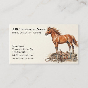 Carte De Visite Entraîneur de chevaux professionnel