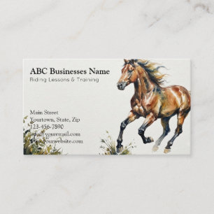 Carte De Visite Entraîneur de chevaux professionnel