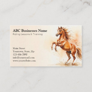 Carte De Visite Entraîneur de chevaux professionnel