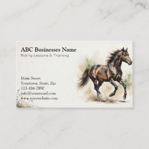 Carte De Visite Entraîneur de chevaux professionnel