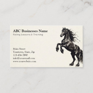 Carte De Visite Entraîneur de chevaux professionnel