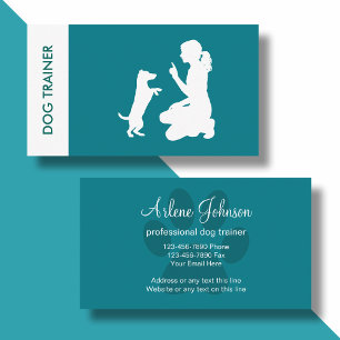Carte De Visite Entraîneur de chiens professionnel simple