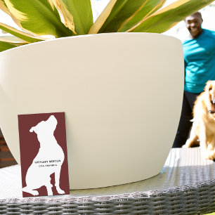 Carte De Visite Entraîneur de chiens silhouette moderne