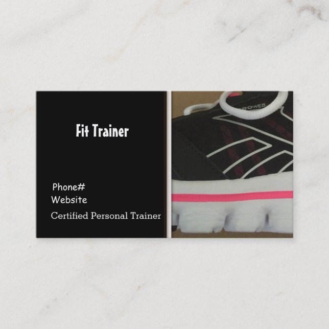 Carte De Visite Entraîneur de fitness (Devant)