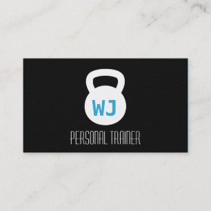 Carte De Visite Entraîneur de fitness kettlebell minimaliste moder