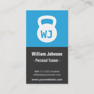 Carte De Visite Entraîneur de fitness kettlebell minimaliste moder