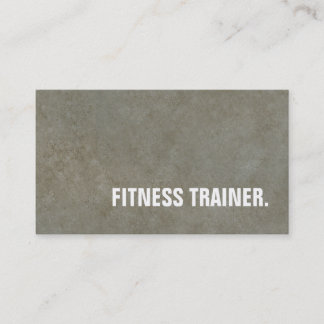 Carte De Visite Entraîneur de fitness moderne en pierre gris mur