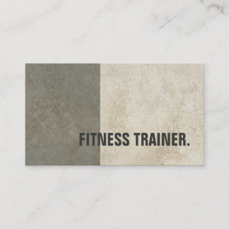 Carte De Visite Entraîneur de fitness moderne gris pierre murale g