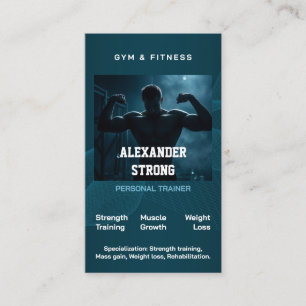 Carte de visite entraîneur de fitness musculation