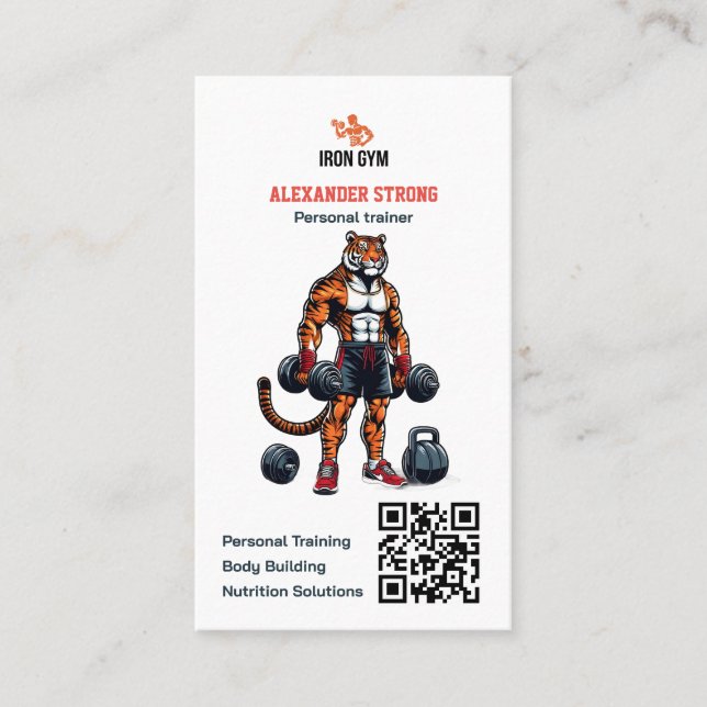 Carte de visite entraîneur de fitness musculation  (Devant)